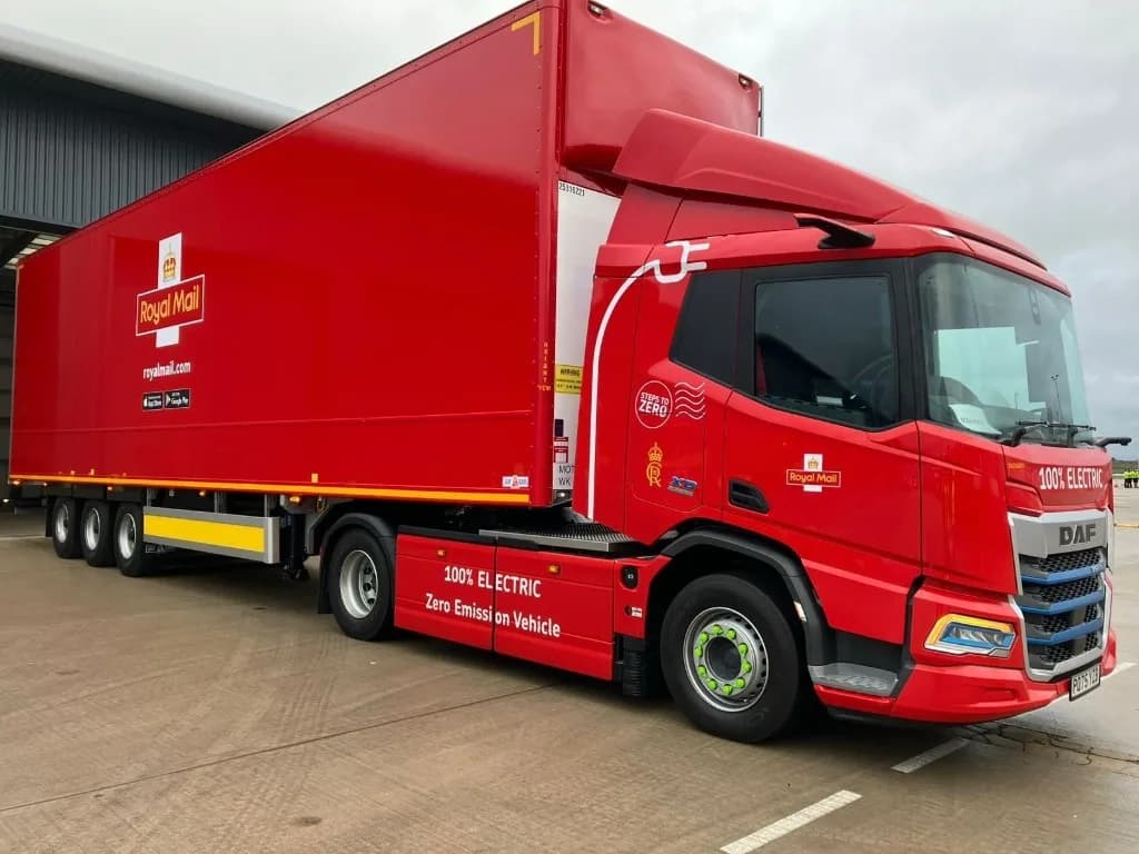 Royal Mail electric HGV analysis comparing single-deck and double-deck trailer operations